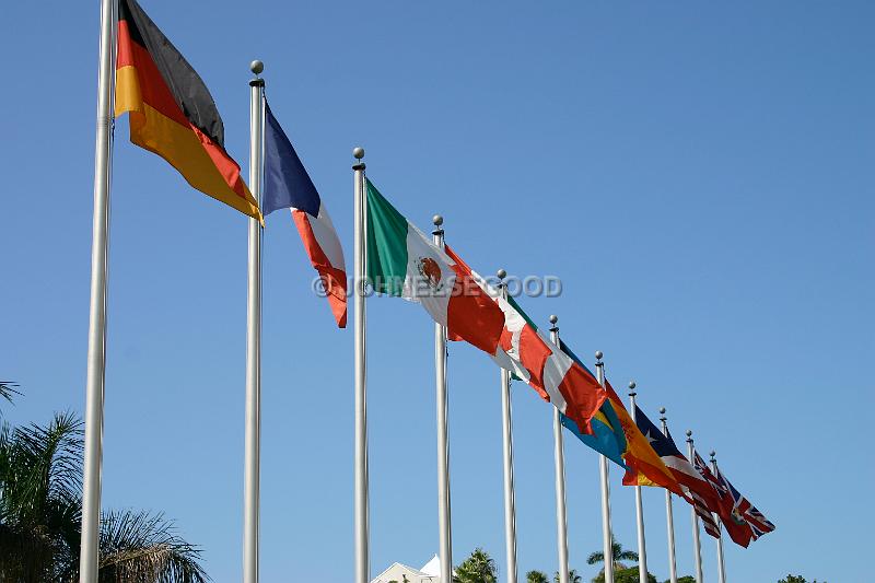 IMG_JE.FLG14.JPG - Flags outside Bacardi International Headquarters, Hamilton, Bermuda