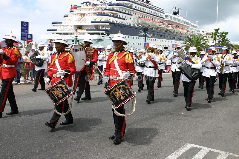 IMG_JE.VD13.JPG - Bermuda Regiment Band, Queens Birthday Parade, Front Street, Bermuda