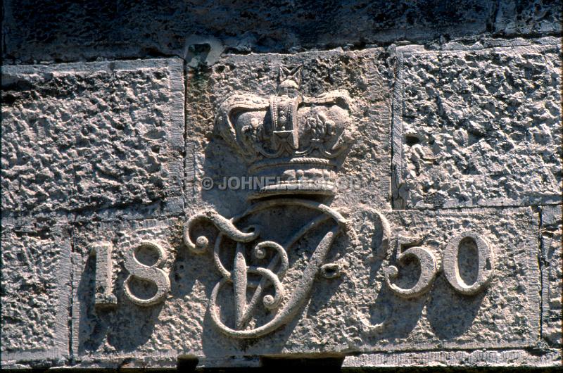 IMG_JE.DOC32.jpg - Old date engraved in stone Gateway Wall, Dockyard, Bermuda