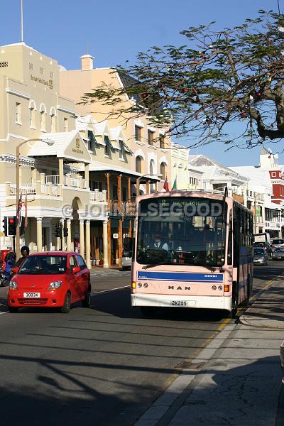 IMG_JE.HAM139.JPG - Front Street traffic at Butterfield Bank, Hamilton, Bermuda