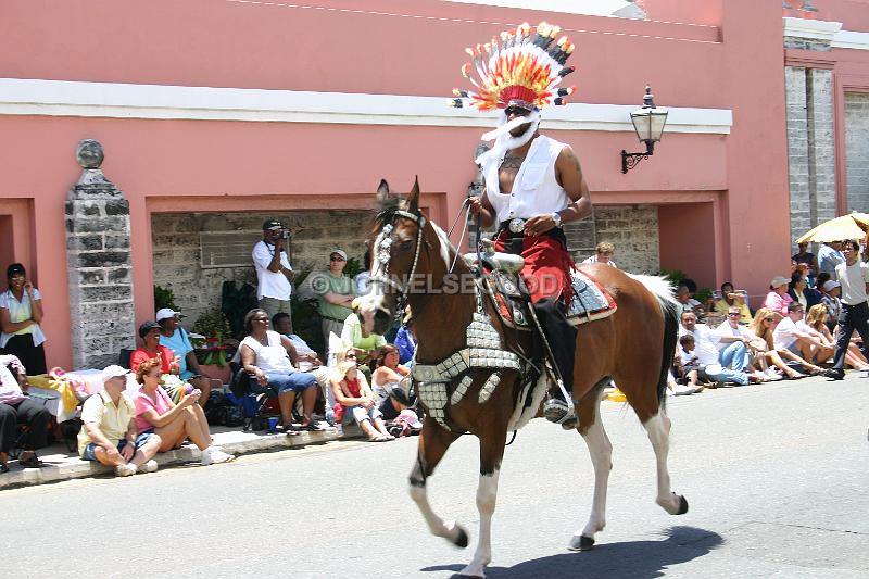 IMG_JE.BDADY49.JPG - Horses and Rider, Bermuda Day Parade, Front Street, Bermuda
